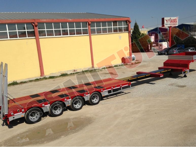 4 akslı uzama şasi lowbed yarı-römork
