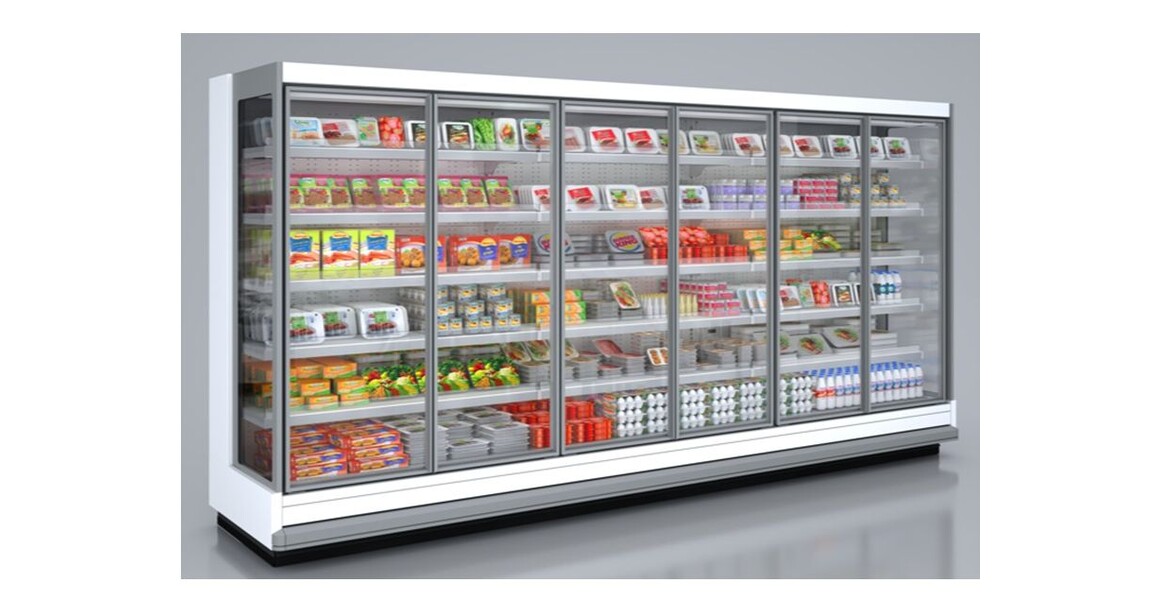 Vertical Covered Milk and Beverage Cabinet