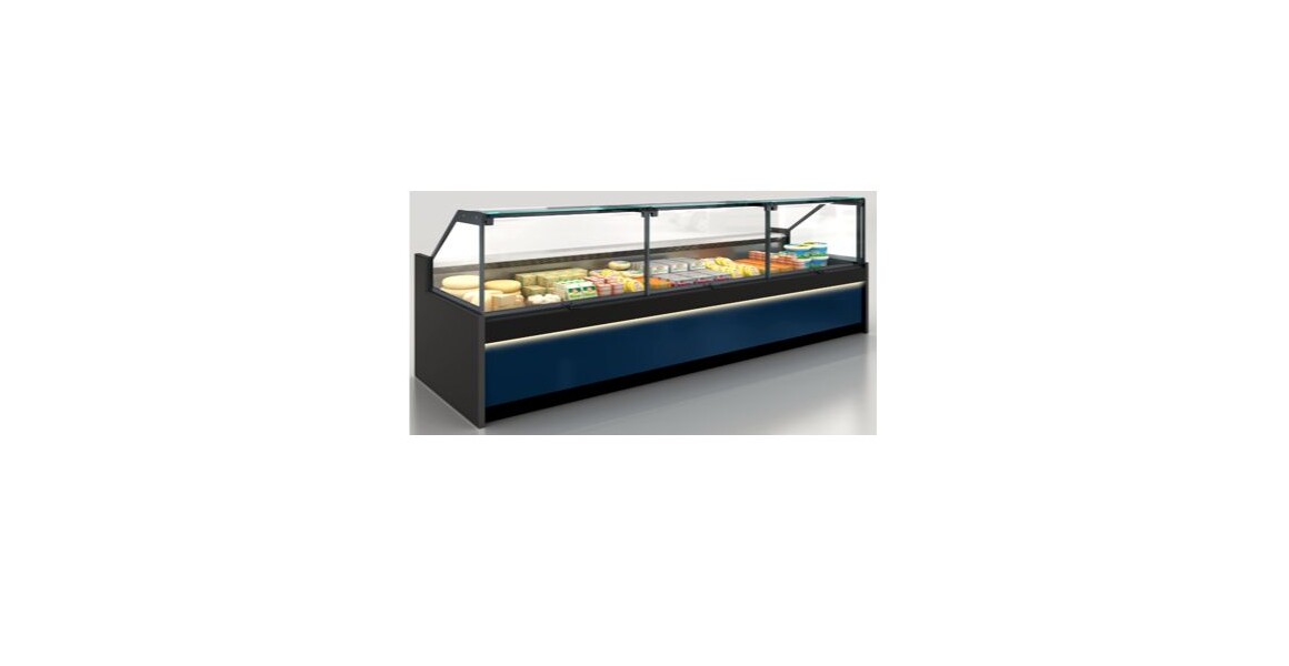 Flat glass Market cabinet - meat cabinet - delicatessen cabinet