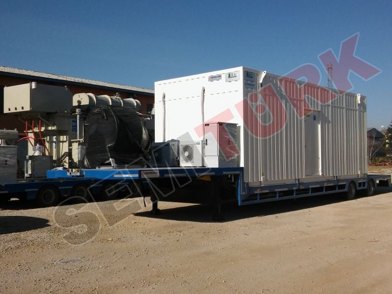 Mobil trafo ve e-house konteyner yarı-römork